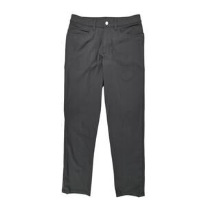 Lululemon ABC Slim Fit Pants Mens 28x30 Green Tech Canvas Slim Straight Leg Warp